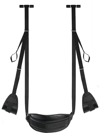 CYGzeon Columpio Sexual for Puerta Con Asiento Cojín De Cuero De Pelusa Gruesa, Con Correas Ajustables, Eslingas De Amor for Puerta Sexual