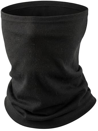Djfkey Dünner Bambus-Schlauchschal Schwarz für Herren & Damen