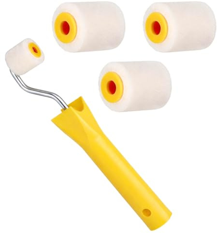 Small Paint Roller Mini Rollers Set for Painting, Compact Corner Roller for Tight Spaces and Furniture Refinishing, Smalls Roller with Paint Tray for Craft Projects and Window Frame Maintenanc