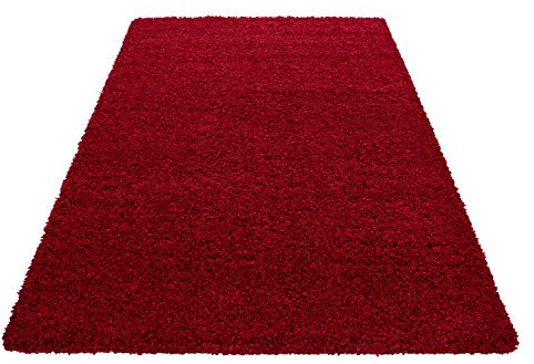 Ayyildiz Splendido Tappeto Ökotex Life Shaggy Shaggy Intenso Colore Brillante 30mm, Taglia:60 x 110 cm, Colore:Rosso