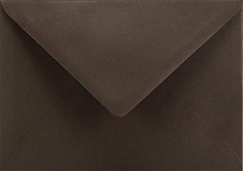 Netuno 25 färgade kuvert mörkbrun DIN B6 12,5 x 17,5 cm 115 g Sirio Color Cacao färgglada kuvert för inbjudningar bröllop födelsedag jul kort kuvert inbjudningskuddar