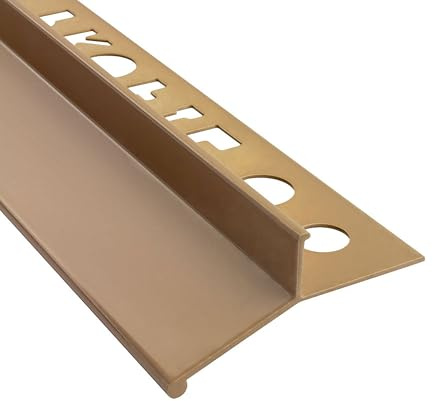 Alu Balkon Terrasse abtropf Fliesenschiene Profil Schiene 3m 10mm beige | Für Balkon- und Terrassenkanten mit sauberer Tropfkante, mit Abtropfkante, 10mm Profilhöhe, 3m, Aluminium, matt, beige