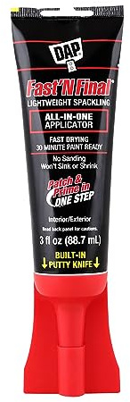 DAP Fast 'N Final Lightweight Spackling All-in-One Applicator, White, 3 Oz (7079812321)