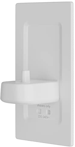 in-Wall Twin Electronic Toothbrush Charger by ProofVision Compatible with Oral B/Braun Electric Toothbrushes. Fascia Plate in a 3 Colour Choices (Brushed Chrome)