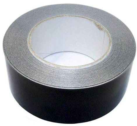 Nastro Nero adesivo alluminio per alta tempertura alluminizzato 38mm x 50 ml per tubo inox nero canna fumaria coibentazione tubo gomma elastometro