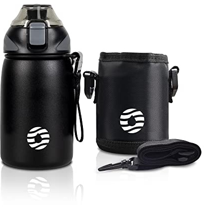 Fjbottle Gourde Isotherme - 400ml/600ml/800ml/1L - Bouteille Isotherme Gourde Inox Bouche Standard, Gourde Sport Étanche, Gourde Enfant sans BPA, pour Sport, Gym, Voyage