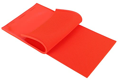 Moule à Cire d'abeille, Fond de Teint Flexible en Cire d'abeille, Presse à Gaufrer en Caoutchouc, 2 Feuilles en Nid d'abeille pour Faire des Fournitures D'apiculture pour Apiculteur, Rouge