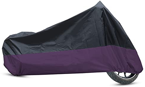uxcell Motorcycle Cover Waterproof Rain Cover 190T XXL Black Purple for Honda Shadow ACE Spirit Sabre 600 750 1100 VT