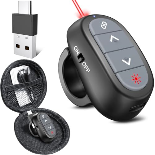 Finger Ring Presentation Clicker PowerPoint Wireless Presenter with Case