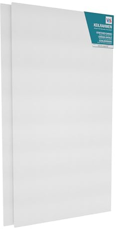 VBS 2er-Pack Keilrahmen 80x40cm Leinwand Rahmen Maluntergrund Acrylmalerei