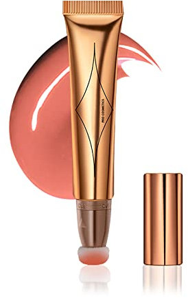 Prreal Blush Beauty Wand, Matte Liquid Cheek Blusher, Smooth Creamy Liquid Blush Stick with Soft Cushion Applicator, Waterproof Blendable Natural Face Blush Makeup Pen, 0.53oz (#02)