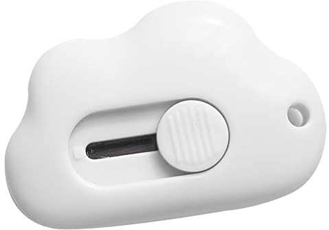 EHOTER Mini Cloud Utility Messer Papierschneideröffner für Briefkasten Box Cutter Brieföffner Tapete Cutter Kunst Messer Handwerk Schneider Cloud Förmigen für Kartons Paket Box (Weiss)