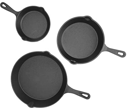 Juego De Sartenes De 3 Piezas, Mini Sartén De Mango Largo Antiadherente De Hierro Fundido Para El Hogar 16 20 25 Cm
