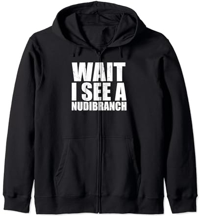 Molusco, biólogo acuarista, divertido, espera, veo un nudibranquio Sudadera con Capucha
