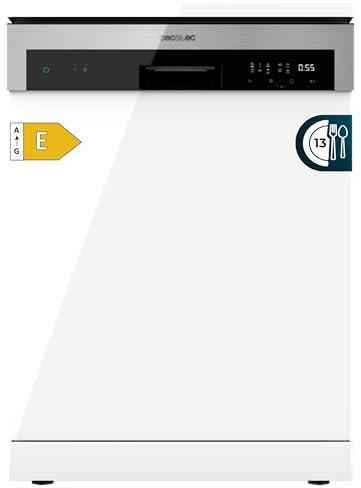 Cecotec Lave-vaisselle Indépendant de 60 cm Bolero Aguazero 6100 E. 1850W, 13 Couverts, 6 Programmes, Fonction Dry+, Demi-Charge, Départ Différé, Panneau Tactile