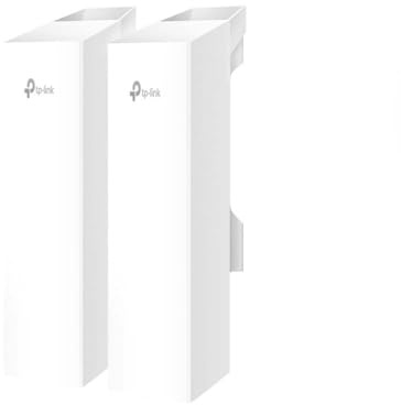 TP-Link Omada EAP215-Bridge KIT WLAN Bridge 5GHz 867Mbit/s, Outdoor CPE bis 5km Reichweite, 3× Gigabit Ports, IP65 wetterfest, PoE, Punkt-zu-Punkt WLAN für Überwachung & Netzwerk Erweiterung