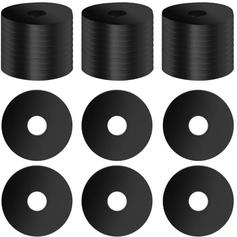 30 Stück Unterlegscheiben Gummi, Unterlegscheiben m4 pvc Silikon, Flache Unterlegscheiben Schwarz, Wasserdichte Schraube Gummiflachdichtung, 2mm Dicke für Anschlüsse, Geräte Reparaturen Installation
