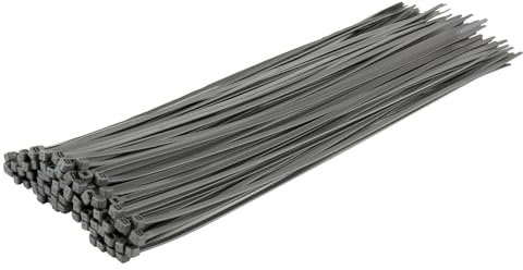 GTSE Heavy Duty Long Silver Cable Ties, 780mm x 9.0mm, Pack of 100, Premium Nylon Zip Ties, Plastic Tie Wraps, Secure Self-Locking Mechanism, for Home, Garden, Office and DIY