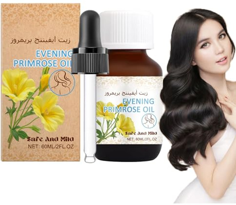 Evening Primrose Oil,60ml,Pure Cold Pressed Evening Primrose Oil,Repair and,Regulates imbalanced hor-mone levels,Nourishes hair follicles,Supports Women's Hea-lth