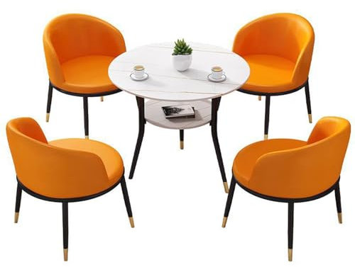 RUANLOV Esstisch, KüChentisch, Esszimmertisch für 4 Personen, Tisch Wohnzimmer, StabilitäT & Design, Rustikaler Platzsparend Sockeltisch, für KüChe Esszimmer und Wohnzimmer (A 80CM)