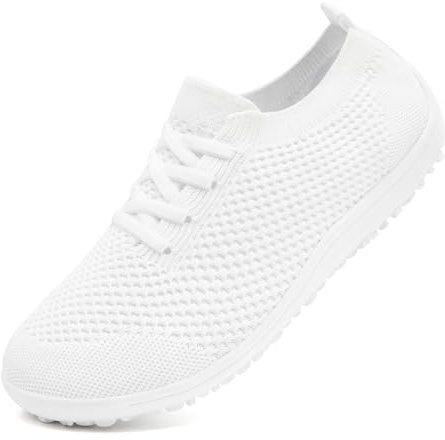 Barfotaskor dam löparskor sneakers skor sportskor dam bekväma slip-on sneakers träningsskor löparskor för gator lätta andningsbara mjuka halkfria skor svart 41 EU