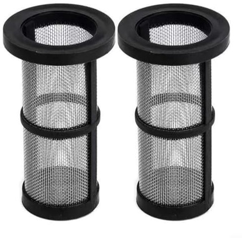 Paquete de 2 filtros de limpieza de piscina en línea 48222 de repuesto negro de 1066 cm, construcción de plástico resistente, instalación rápida, filtración mejorada para mantenimiento de piscinas,