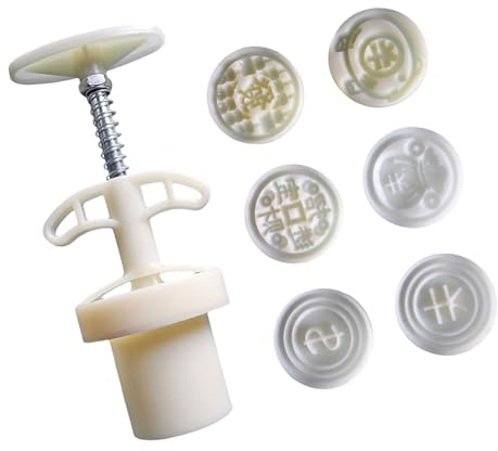 QERPON Moon Cakes Mould Press Stamp Festival Shape Treat Molds for Crafting Delicate New Year Sweet