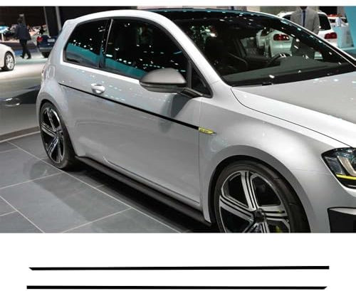 2PCS Auto Tür Seitenschweller Sport Vinyl Aufkleber, für VW Golf 8 7 5 4 6 3 GTI MK8 MK7 MK5 MK6 MK4 MK3 Auto Zubehör