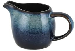 CGUOHU Pentolino Latte 2 pz 100 ml Brocca di Latte in Ceramica Miele Tazza di Latte Bistecca Salsa Pentola Salsa di Condimento Pentola Salsiere Ristorante Creativo Stoviglie Bollilatte(Blue)