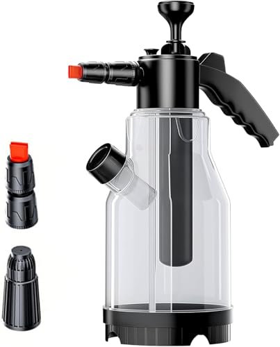Auto Schiuma Spruzzatore 2L Mano Spruzzatore Lavaggio Auto Schiuma Pistola Pressione Spruzzatore Bottiglie con Ugello per Pulizia di Giardinaggio, Casa, Auto