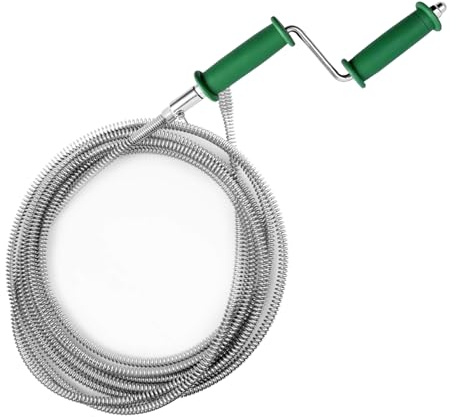 Rohrreinigungsspirale 5 m × 10 mm, Abflussreiniger Spirale Rohrreiniger Verstopfung Abfluss Rohrreinigungswelle Spirale mit Kralle für Hartnäckige Verstopfungen