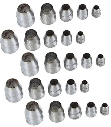 DIYEAH 2 Sätze Runder Keilsatz Kreis Hammerkeile Runden Keil Für Runder Hammerkeil Werkzeuggriffkeile Axtkeile Runder Griff Keil Mit Rundem Axtstiel Eisen Silber 25 Stücke * 2