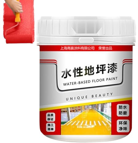Pintura De Piso De Concreto | Cubro De Piso De Garaje | Pintura De Concreto Duradera | Pintura A Base De Agua Resistente Al Desgaste De 500 G Impermeable Ideal Para Pisos De Cemento Al Aire Libre, Ent