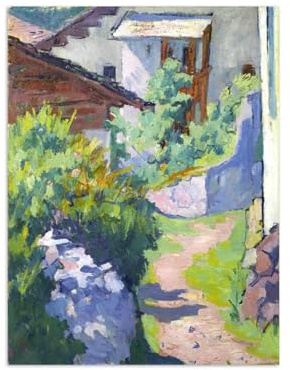 SDYSKKUG Giovanni Giacometti Quadri Stampa su Tela. Quadro Murale Soggiorno. Casa e strada. Famosi Dipinti Riproduzione 40x30cm Senza Cornice