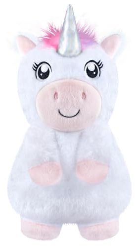 Unicorn Microwavable Heating Pad for Belly, Neck & Shoulder, Heated Stuffed Animals with Moist Heat, Removable Plush Cover, Unscented Natural Fill, Adorable Surprise Present, 6.3 x 10.6, 1.48 lb