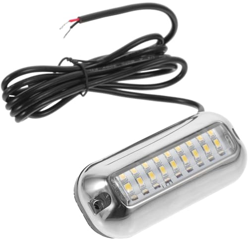 BESPORTBLE Luces LED Subacuáticas para Barco Impermeables LED Blanco Carcasa Acero Inoxidable Resistente Iluminación Navegación y para Embarcaciones y Pesca Marina