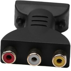 Uonlytech Adaptateur Haute définition vers RCA Noir Convertisseur Vidéo HDTV Plug and Play Support et Ethernet Léger et Portable pour Maison