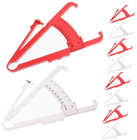 Toyvian Pinzas Calibradoras de Pliegues Cutáneos Portátiles de Plástico para Medición Precisa de Grasa Corporal Paquete de 10 Unidades Ligeras en Fitness