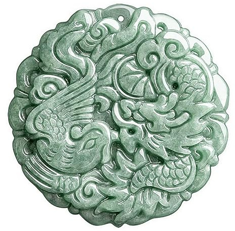Collane da Donna, Semi di Fagiolo di giadeite di Grado Naturale Marca Longfeng Chengxiang Collana con Ciondolo Coppia Modelli da Uomo e da Donna