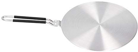 TYCIONG Diffuseur de Chaleur, Plaque à Induction en Acier Inoxydable avec Couvercle de Poignée en Silicone, pour Cuisinière à Gaz, Cuisinière électrique, à Induction, Pot en (24 cm#)
