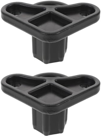 DIYEAH Lot de 2 Supports Inférieurs pour Pied de Parasol D’extérieur en Acier, Accessoires de Rechange pour Base de Store Auvent, Fixation Stable pour Terrasse et Camping, Compatible