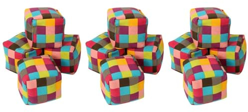 MWZBTG Da Footbag | Confezione Da 12 Pezzi Morbidi Colorati A Maglia Geometrica | Footbag Da Giocoleria Per Adulti E Bambini | Per Adulti Amanti Famiglie Amici Ragazzi E Ragazze