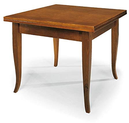 Liberoshopping Ausziehbarer Buchtisch, klassisch, in Nussbaum-Finish, Größe wählbar (80 x 80)