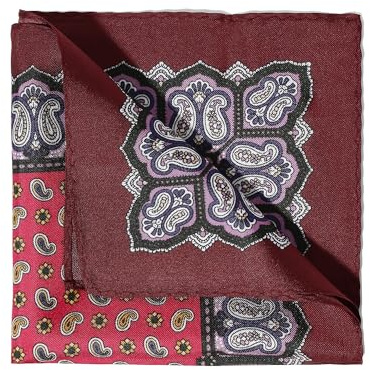 BRERA 67 - Fazzoletto da Taschino Elegante in Seta, Fazzoletti per Abiti e per Giacche 30X30 cm, Accessorio Uomo per Cerimonie e Matrimoni, Pochette Classica
