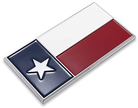Texas Flag Metal Decal Auto Emblem