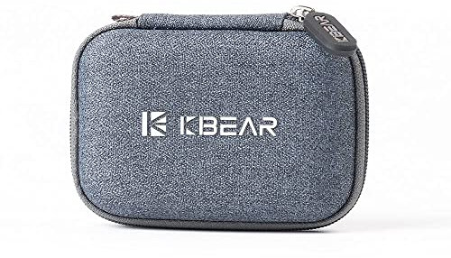 KBEAR Kopfhörer-Tragetasche, tragbare Aufbewahrungsbox, Kopfhörer-Zubehörtasche, widerstandsfähiger, stoßfester Reiseelektronik-Organizer für kabellose Ohrhörer, In-Ear-Kopfhörer