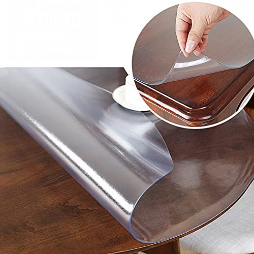CL-ZZZ 2mm dick dick klarer frostiger Tischabdeckung Protektor Matt PVC Plastische Tischdecke-Tischkissen-rutschfeste Schreibtischmatte, für Holztisch, Jede Oberfläche benötigte Schutz