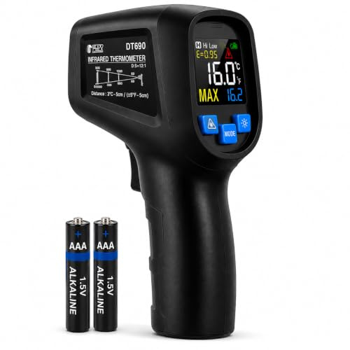 Autojack Infrared Thermometer Gun -50℃~400℃ Digital Laser Temperature Gun | Infrared thermometer with laser pointer, backlit LCD and -50°C to 400°C range for fast, accurate temperature readings.