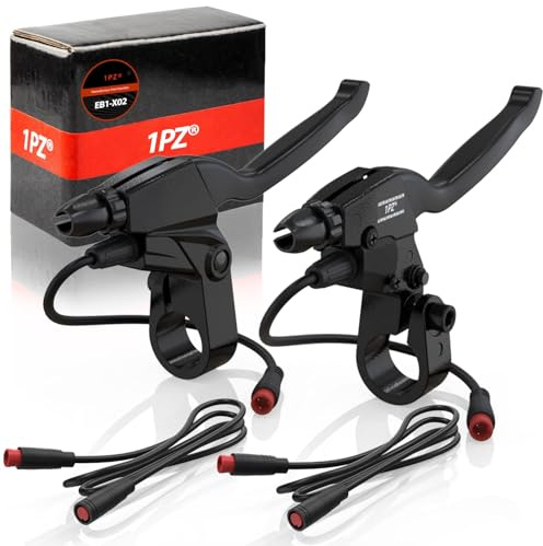1PZ Durable Waterproof 2 pin Connector 2 Wires Left & Right Electronic Brake Lever Accessories for Electric Bicycle E-Bike Scooter (1 Pair)