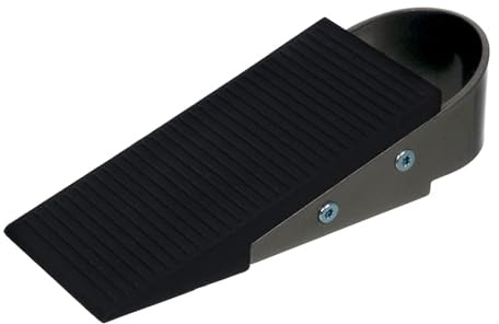 NAJDER Arrêt de Porte Antidérapant, Cale de Porte Robuste 125x32x50 mm, Stop Porte Sol Parquet Tapis, pour Intérieur et Extérieur, Couleur: Noir, Qualité Premium